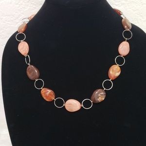 12" stone necklace